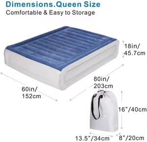 <span class=keywords><strong>Matelas</strong></span> <span class=keywords><strong>Gonflable</strong></span> Autogonflant en PVC Flocage Étanche pour Camping avec Pompe Électrique Intégrée - Product Image 2