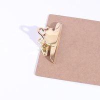 Carpeta de archivos MDF minimalista con logotipo personalizado Carpeta de Metal para almacenamiento de documentos de reuniones escolares para suministros de oficina
