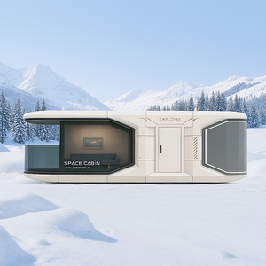 Casa de cápsulas prefabricada inteligente con iluminación LED y panel solar para acampar al aire libre - Product Image 6