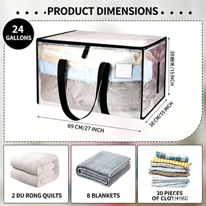 VENO Set di 10 Borse per Stoccaggio in PP Resistente (29x15x12) Design Natalizio Pieghevoli con Manico per Traslochi Vestiti Campeggio - Product Image 5