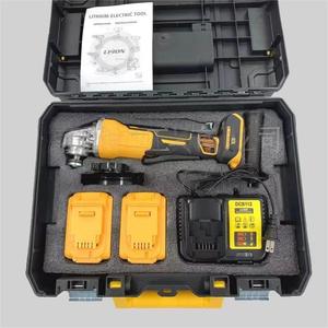 Juego de Herramientas para Trabajar la Madera, Amoladora Angular Eléctrica Recargable de Litio sin Escobillas, Llave Inalámbrica, Color Amarillo - Product Image 3