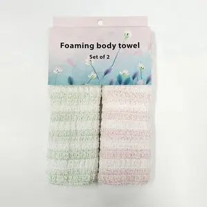Japanese Stretchable Strap Wash Cloth Scrub Washcloth Exfoliating Shower Towel Back Scrubber for Shower