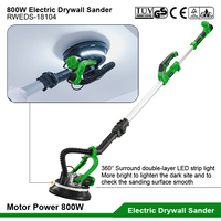 Outils électriques 800W ponceuse murale électrique à main lumière LED mur Surface mastic meulage ponceuse électrique pour cloisons sèches