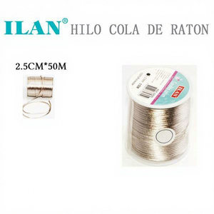 Cordoncino a Coda di Topo ILAN 2.5mm 50m Colore 17 Grigio per Artigianato e Creazione di Gioielli - Product Image 1