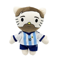 Nouvelle Peluche Chaton Arbitre en Forme Humaine, Rembourrée en Coton PP, Jouet en Peluche Chat de Dessin Animé, Vente en Gros, Cadeau Promotionnel