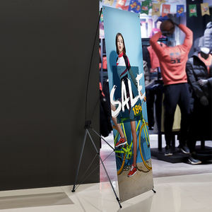Hoogwaardige op maat gemaakte logo bedrukte draagbare X-bannerstandaard, verstelbare X-bannerstandaard voor beurspromotie - Product Image 2