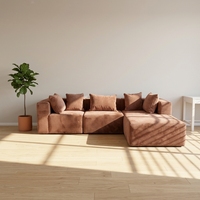 Canapé modulable en forme de L, style moderne, avec rangement intégré, compact et peu encombrant, idéal pour les hôtels et le transport, pour salon.