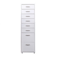 Petit meuble de rangement d'angle en acier coloré pour bureau à domicile, avec plusieurs tiroirs, organiseur de dossiers en métal, armoire à 5/6/8 tiroirs avec roulettes