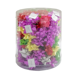 Vendita al dettaglio calda 2.5cm Mini fiocco regalo set di decorazioni di buon compleanno confezione da 100 unità fiocco autoadesivo con nastro a stella - Product Image 4