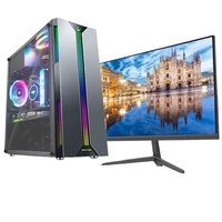 Best Prices Gaming Desktop PC & Monitor Combos Set I9 Level Intel E5-2676 V3 12 Core 64G RAM RX580 8G Video Card Computers