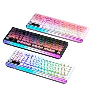 Clavier à sensation mécanique à trois modes, filaire, sans fil, Bluetooth, pour jeux et bureau, pour ordinateur portable et ordinateur de bureau, vente en gros - Product Image 1