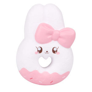 Cute Rabbit Donut Shape <b>Squishy</b> Toy EVA Slow Rising Fidget Stress Relief Gift For Kids 5 To 7 Years Unisex - Product Image 4