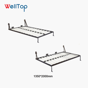 Wholesaler Wooden Slatted <strong>Pine</strong> Concealed Folding Hidden Wall <strong>Bed</strong> Frames Mechanism Hardware VT-14.022 - Product Image 1