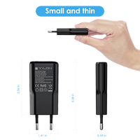 Cargador de Pared Plano USB C, Enchufe Europeo, 30W, Ultra Delgado, Cargadores y Adaptadores de Viaje Rápidos, Cargador PD QC GaN para Teléfono Inteligente