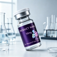 Étiquette autocollante personnalisée en vinyle imperméable pour flacon cosmétique en verre, étiquette de peptide, 3ml 5ml 10ml 20ml 30ml