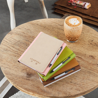 Carnet à spirale en cuir souple écologique OEM Macaron, journal économique avec fermoir magnétique, idéal comme cadeau