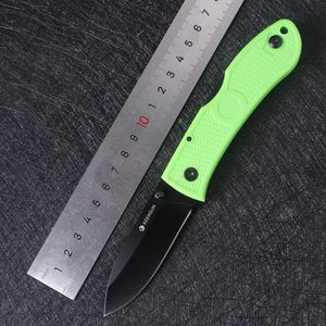 OEM lazer kazınmış EDC cep katlanır taktik avcılık açık kamp için siyah yeşil kolu ile hayatta kalma bıçağı - Product Image 6