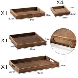 Japanese style solid wood paulownia wood <b>tray</b>, suitable for home use, Chinese style <b>tea</b> <b>tray</b>, simple wooden fruit plate, <b>tea</b> - Product Image 2