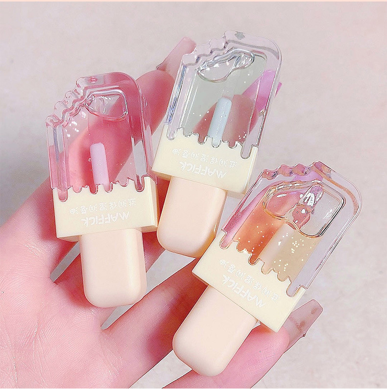 3 màu sắc độc đáo Lip Gloss container thay đổi màu sắc son bóng nhãn hiệu riêng rõ ràng Lipgloss make up