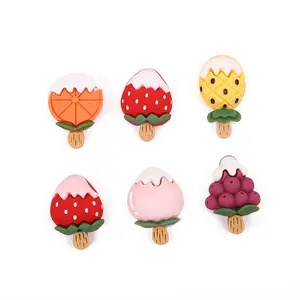 DIy accessories Miniature flat back various fruit ice cream for Scrapbooking storage box phone shell