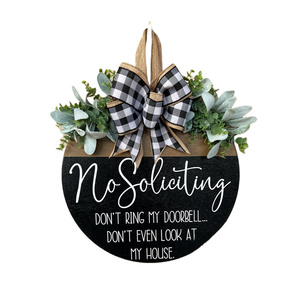 Interessante porta d'ingresso segno appendiabiti ghirlanda decorazione porta d'ingresso benvenuto al divertimento numeri di <span class=keywords><strong>casa</strong></span> - Product Image 2
