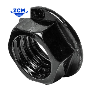 Écrous à bride hexagonale dentelés en acier au carbone M6 M8 M12 DIN6923, oxyde noir, grade 4.8/8.8/10.9/12.9, échantillon gratuit - Product Image 4