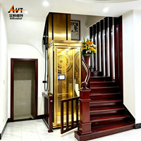 Ascenseur pour petite résidence privée, ascenseur de villa personnalisé, ascenseur pour passagers, fourniture d'usine, projet intérieur/extérieur