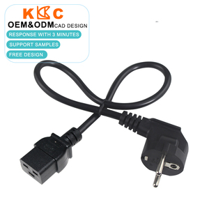 สายไฟ CEE 7/17 ถึง C19 10A 125V 6 ฟุต 18AWG สีดำ สำหรับจอคอมพิวเตอร์และเครื่องพิมพ์ - Product Image 1