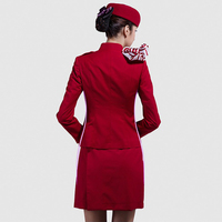 Ensemble de tenue de travail pour hôtesse de l'air, nouveau style, étiquette personnalisée, uniforme d'hôtesse de l'air, uniforme de stewardess