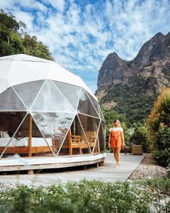 8 <span class=keywords><strong>Meter</strong></span> Geodésico Dome Tenda para 4-5 Pessoas Luxo Esférico Glamping Tenda para Outdoor Resort Hotel Camping Event Use B & B Família - Product Image 3
