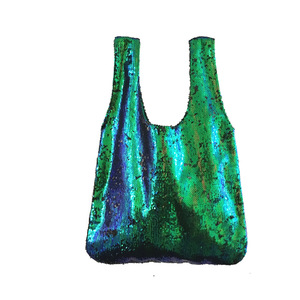 Borsa a tracolla per <span class=keywords><strong>Shopper</strong></span> con Paillette reversibile da <span class=keywords><strong>donna</strong></span> personalizzata Mermaid Glitter Shiny paillettes Shopping Tote Bags - Product Image 6