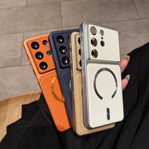 Funda Magnética de Cuero PU para Teléfono Samsung S26 S24 S25 Ultra, Carga Inalámbrica, Cobertura Total de Lente, Antigolpes - Product Image 2
