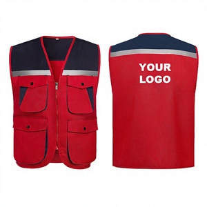 Men's ANSI Class 2 Reflective Safety <b>Work</b> Vest Fluorescent Fire Retardant Waterproof Polyester Cool Summer <b>Construction</b> <b>Clothes</b> - Product Image 2