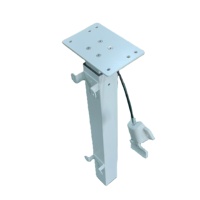 Bureau de travail pliable mural en métal à hauteur réglable hydrauliquement avec un design écologique pour des postes de travail peu encombrants