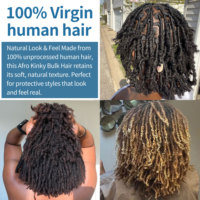 Cheveux Naturels Pré-Étirés 100% Humains 8-26 Pouces, Longs et Doux, Texture Crépu Frisée pour Tresses en Vrac