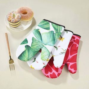 Oven Mitts Silicone Extra <b>Long</b> Professional Silicone Kitchen <b>Gloves</b> - Product Image 1