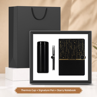 Coffret Cadeau d'Entreprise 3-en-1 : Gobelet Isotherme, Carnet Étoilé et Stylo – Idéal pour Souvenir d'Entreprise, Cadeau pour Employés et Clients