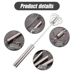 Xdh769 Stainless Steel Semi-<b>Automatic</b> Hand Push Rotary Blender Mixer <b>Stirrer</b> for Blending Egg Whisk - Product Image 3