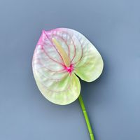 Offre Spéciale – Fleur d'Anthurium Artificielle Effet Naturel, Bourgogne, Verte, Rose, Tige en Latex 60cm pour Arrangements Floraux de Mariage et Décoration Intérieure