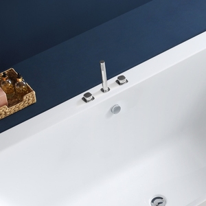 Bañera acrílica rectangular independiente, resistente, antiamarilleo, todo en uno, para spa y hidromasaje. - Product Image 2