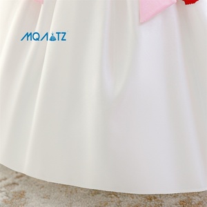 MQATZ Vestito in Raso per Bambina con Maniche Corte e Decorazione a Fragola per Primo Compleanno - Product Image 6