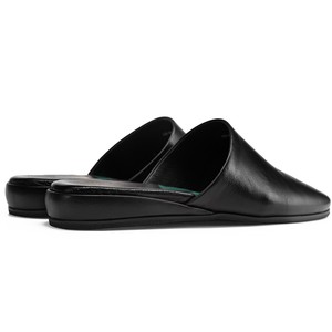 Scarpe Eleganti da <span class=keywords><strong>Uomo</strong></span> di Alta Qualità, <span class=keywords><strong>Mocassini</strong></span> in Vera Pelle Nera, Ciabatte con Punta Chiusa, Tendenza Moda, Mezze Ciabatte Estive - Product Image 5