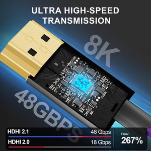 Cables Alvin 8K 2.1 Micro para Cable Enrollado de Alta Velocidad <span class=keywords><strong>Atomos</strong></span> <span class=keywords><strong>Ninja</strong></span> V 8K-60Hz 4K-60Hz Trenzado Morado - Product Image 3
