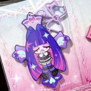 Llavero de Anime Panty & Stocking with <span class=keywords><strong>Garterbelt</strong></span>, Llavero para Hombre y Mujer, Figura Kawaii de Moda, Colgante de Acrílico, Regalos - Product Image 3