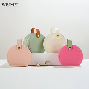WEIMEI High-Capacity Pu Leather Portable Travel Leather Jewelry Organizer Display <b>Boxes</b> for Necklaces Rings <b>Earrings</b> Storage - Product Image 2