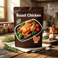 Sacs personnalisés en aluminium kraft refermables pour poulet rôti, dinde et canard, résistants à la graisse et de qualité alimentaire