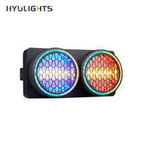 2 ojos Retro Matrix Light 120W RGBW Luz de escenario DJ Strobe Wash retroiluminación iluminación ambiental LED audiencia Blinder lámpara de aluminio