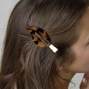 Pinces à cheveux rétro en écaille de tortue, alliage plaqué <span class=keywords><strong>or</strong></span>, sans pliage, accessoires de mode en acétate, vente en gros - Product Image 2