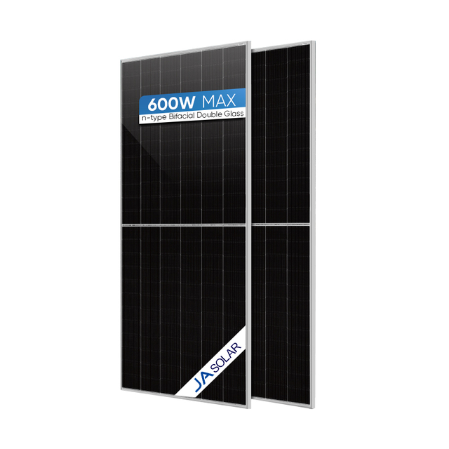 JA Solar 182mm TOPCON Cells N-Type Bifacial Solar Panels 580 590 595 600 Watt Double Glass Cost-Effective Modules TUV