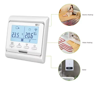 Thermostat de chauffage au sol électronique pour appartement E51W.716, thermostat blanc de petite taille, contrôleur de température 230v
